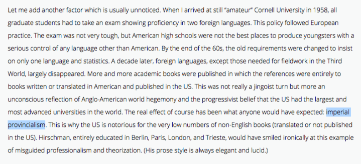 Ben Anderson mengenalkan konsep "imperial provincialism"