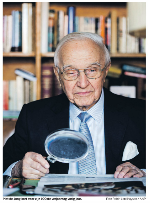 Piet de Jong ketika mentjapai 100 tahun pada 2015