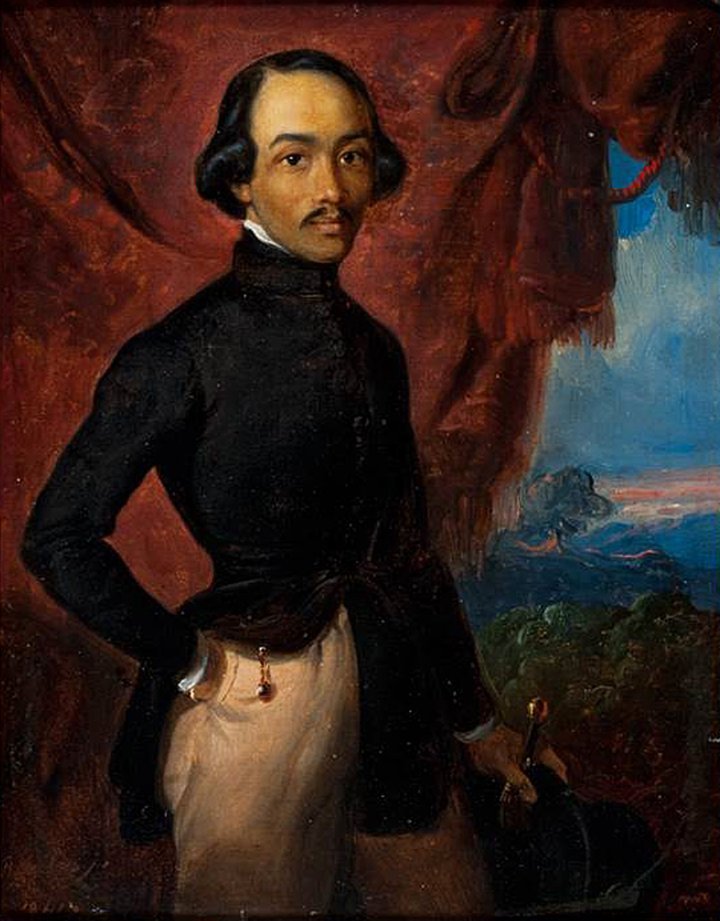 Potret diri Raden Saleh tahun 1841 (© Collectie Nationaal Museum van Wereldculturen / Tropenmuseum, Amsterdam)