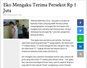 Berita tahun 2012 ini masih menggunakan kata persekot