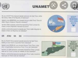 Stembiljet referendum Oost-Timor